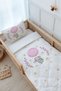 Single Duvet Cover and Fitted Sheet Set - for Baby Series - Pink Big Balloon Elephant - 3