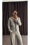 Double Zippered Waist-Fitted Cardigan Knitwear Set - 3