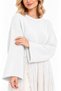 Women's Soft Textured Crew Neck Long Sleeve Tasseled Oversize Knitwear Sweater - 8