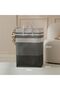 Large Foldable Laundry Basket,with Reinforced Handle(Black Pattern) - 2