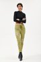 Women's Pistachio Green Italian Sequin Lycra Washable Pants Size 38 - 44