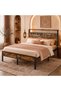 Queen Bed Frame 160 x 200 cm with Storage Headboard - 3