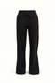Black Elastic Waist Loose Trousers