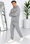 Men's Premium Quality 3-Thread Inner Ribbed Hooded Tracksuit Set - 3