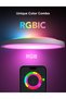 ضوء سقف ذكي RGBIC، بقوة 24 واط، قطر 30 سم، ضوء سقف LED قابل للتعتيم، ضوء سقف LED مع 1 - 2
