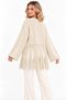 Women's Soft Textured Crew Neck Long Sleeve Tasseled Oversize Knitwear Sweater - 6