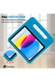 حافظة أطفال لجهاز iPad الجيل الحادي عشر/العاشر، مع حامل قلم، باللون الأزرق - 3
