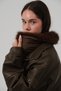 Women's Coats Women's Faux Leather Coat with Removable Fur - 5