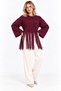 Women's Soft Textured Crew Neck Long Sleeve Tasseled Oversize Knitwear Sweater - 6