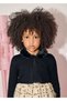 Abel&Lula Girls' Plush Collared Knitted Cardigan Black 5884