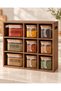 9-Piece Glass Spice Set with Acacia Wood Stand