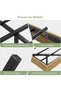 160cm Oak Wood Bed Frame with Headboard, Platform Bed - 5