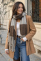 Double-Sided Winter Shoulder Shawl Scarf 180X45 cm