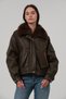 Women's Coats Women's Faux Leather Coat with Removable Fur