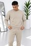 Men's Premium Quality 3-Thread Ribbed Crew Neck Sweat Suit Set - 4