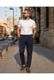 Men's Varenna Old Money Pleated Lace-Up Double-Legged Trousers with Elastic Waist - 5