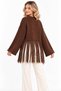Women's Soft Textured Crew Neck Long Sleeve Tasseled Oversize Knitwear Sweater - 6