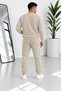 Men's Premium Quality 3-Thread Ribbed Crew Neck Sweat Suit Set - 3