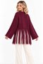 Women's Soft Textured Crew Neck Long Sleeve Tasseled Oversize Knitwear Sweater - 7