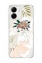 Redmi 13C Compatible Flower Headed Woman Drawing Printed Transparent Phone Case