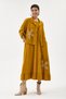 Mustard Italian 100% Cotton Velvet Suit with Sequined Jacket and Dress in Velvet Size 38 - 44
