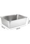 Stainless Steel Cat Rabbit Litter Box Rounded Corners Versatile Rustproof Smooth Surface Scratchproo - 2