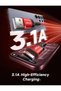 كابل USB نوع C [عبوة من قطعتين بطول 2 متر]، كابل USB C إلى A للشحن السريع 3.1 أمبير - 3