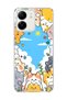 Redmi 13C Compatible Cats Blue Sky Printed Transparent Phone Case