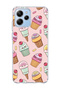 Poco M6 Pro 5g Compatible Ice Cream Cake Pink Printed Transparent Phone Case