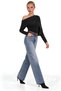 Women's Asymmetrical Collar Blouse |   Gathered and Draped Detailed Design |   Fitted Slim Fit |   Long Sleeves |   Scuba Crepe Knitted Fabric |   Half Pat Buttoned |   Flowing Design |   Casual Stylish Women's Tops |   Modern Elegant Blouse - 4