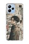 Poco M6 Pro 5g Compatible Anime Newspaper Collage Printed Transparent Phone Case
