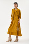 Mustard Italian 100% Cotton Velvet Suit with Sequined Jacket and Dress in Velvet Size 38 - 44 - 3