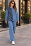 Women's Zebra Patterned Knitwear Double Set