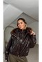 Double Zippered Fur Hooded Coat - 7