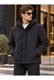 Men's Shoftshell Fabric Water and Wind Resistant Long Coat