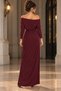 Women's Long Sleeve Madonna Collar Waist Tie Slit Detailed Viscose Two Thread Long Dress Daily Casual Stylish Dress - 2