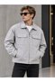 Men's Thin Gabardine Fabric Coat with Inner Lining