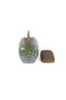 Turquoise Leaf Patterned Antique Box with Lid 15X12X16Cm - 2