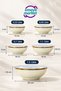 Enamel Storage Container Set Cream Gold Detail 5-Piece 12 cm 14 cm 16 cm 18 cm 20 cm Vacuum Lid - 2