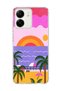 Redmi 13C Compatible Pink Purple Coast Printed Transparent Phone Case