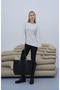 Tied Polka Dot Asymmetrical Blouse White - 3