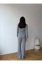 Coated Buttoned Peplum Knitwear Set - 4
