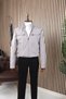 Slimfit Elastic Waist Gray Summer Thin Coat - 2