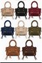 Suede Zippered Pocket Detailed Strap Hand and Crossbody Women's Bag - 3