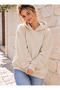 Women's Plain Unprinted Oversize Wide Fit Hooded Sweatshirt Hoodie - 3