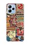 Redmi 12 Compatible Old Poster Collage Printed Transparent Phone Case
