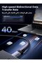 كابل USB C بقوة 240 واط، طول 1 متر، USB4 الجيل الثالث، سرعة نقل 40 جيجابت في الثانية، مخرج فيديو 8K - 2