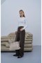 Ribbed Crew Neck Soft Sweater White - 3