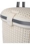 Knits Style Shopping Plastic Basket - White, Rectangular - 5
