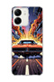 Redmi 13C Compatible Orange Classic Car Printed Transparent Phone Case